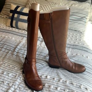 Naturalizer Wide-calf Brown Leather Boots W2